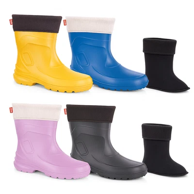 Thermostiefel Gummistiefel gefüttert Winterstiefel EVA leichte Damen Lemigo