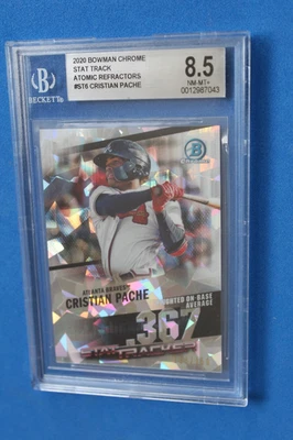 2020 BOWMAN CHROME ATOMIC REFRACTORS CRISTIAN PACHE #ST6 #/150 BECKETT 9.5 - Image 1 of 4