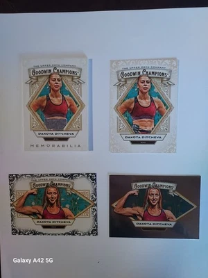 2025 UD GOODWIN CHAMPIONS DAKOTA DITCHEVA RECUERDOS USADOS + LÁMINA NEGRA PLATEADA + Foto 1 de 2