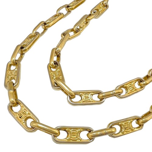 Collana Gioielli Donna Celine Lunga 80Cm Oro Vintage Trionfo Logo Gp Edizione Limitata