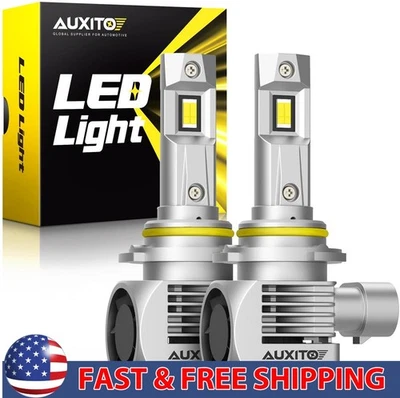 AUXITO Q16 CANBUS 9006 Headlight LED Bulb Conversion Low Beam 6000K White 2/4X - Image 1 of 4