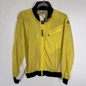 Vintage Adidas Equipment Jacke Herren Medium Zip Up Windbreaker Retro 90s Gelb - Bild 1 von 12