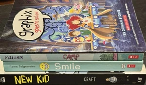 Graphic Novel Lot Camp Smile New Kid Graphix School Bundle MG Kids Books - Bild 1 von 3