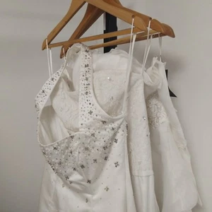 White Beaded 2000's Wedding Dress Bundle x3 Dresses Need Attention Mixed Sizes - Picture 1 of 21