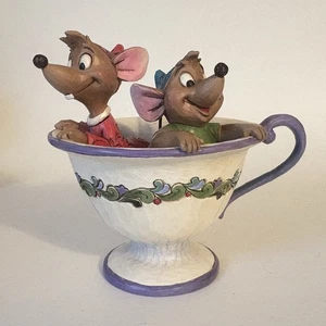 Jim Shore Tea for Two Jaq and Gus in Tea Cup Disney Showcase Collection 4016557 - Picture 1 of 9