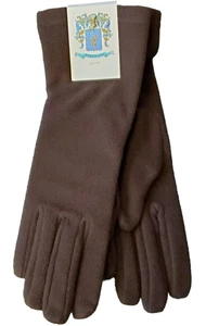 Portolano NWT 100% CASHMERE Gloves Felted Cashmere Car Gloves BROWN Women's O/S - Picture 1 of 3