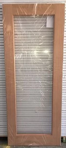 1 Lite Solid Meranti Timber Door with Clear Glass 2040 X 820 X 35 ON XMAS SALE - Picture 1 of 5