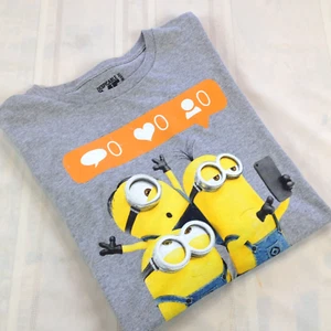 Camiseta gris manga corta cuello redondo gráfica unisex 2XL DESPICABLE ME MINIONS - Imagen 1 de 8