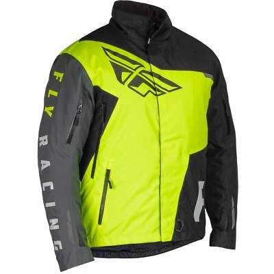 Fly Racing SNX Pro Insulated Snowmobile Jacket - Black / Hi-Vis - 470-5403 - Image 1 of 4