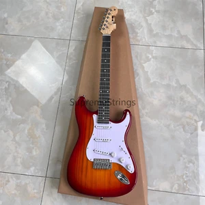 Standard ST Electric Guitar Paulownia Solid Body 6 Strings Maple Neck - Picture 1 of 7