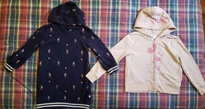 USED little girl GAP LOT size S(6-7): Minnie Mouse hoodie dress & Mickey hoodie - Picture 1 of 12