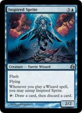 4x Inspired Sprite MTG Morningtide NM Magic Regular