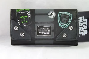 Disney Wallet (new) WALLET - STAR WARS - BLACK TRI FOLD, 6.5" L X 3.5" H - Picture 1 of 3