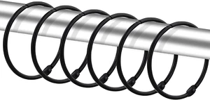 24 Pack Shower Curtain Rings, Rustproof Decorative Metal round Shower Curtain Ho - Picture 1 of 12