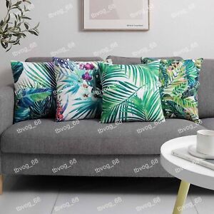 Tropical Cushion Cover Outdoor Palm Floral Home Decorative Lounge Cushion Cover
