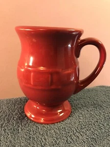 Longaberger woven traditions Paprika footed Coffee Mug MAX5796 - Picture 1 of 6