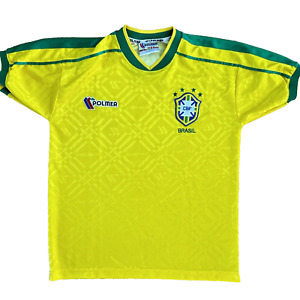 90s VTG Rare Polmer Brasil Jersey National Soccer Camiseta Futbol Vintage Small