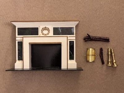 IDEAL vintage 1964 PETITE PRINCESS Fireplace DOLLHOUSE FURNITURE COMPLETE EUC - Image 1 of 4