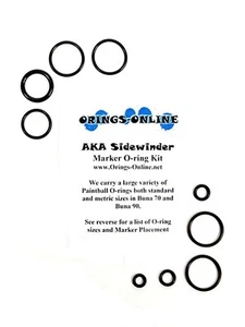 AKA Sidewinder Paintball Regulator O-ring Oring Kit x 4 rebuilds / kits - Picture 1 of 1
