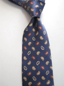 Jos A Bank Neck Tie Executive Collection Dark Blue Paisley Pattern Luxury NEW - Picture 1 of 8