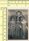 103 enfants en costumes, cowboy clown enfants portrait vintage photo ancienne original