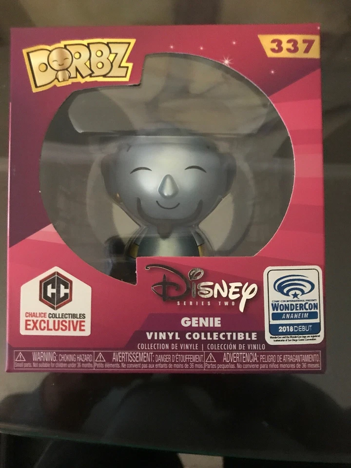 Boneco Disney Aladdin 2018 Wondercon EXCLUSIVO Funko Dorbz Metallic Genie #337 - Imagem 1 de 4