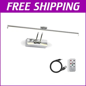 Rechargeable Chrome Art Light with Remote Control - Ideal for Artwork & Mirrors - Picture 1 of 9