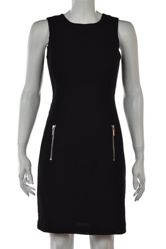 Abito Michael Michael Kors taglia 2 nero tubino senza maniche lunghezza ginocchio casual