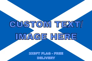 Custom Scottish Football Flag Banner. 5ft x 3ft. Free Delivery. - Picture 1 of 1