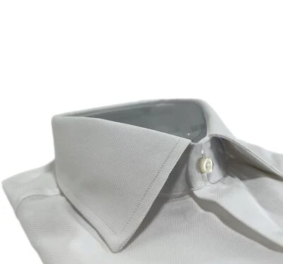 Camicia uomo Bagariny sartoriale cotone Oxford bianco regular fit Made in Italy - Immagine 1 di 4