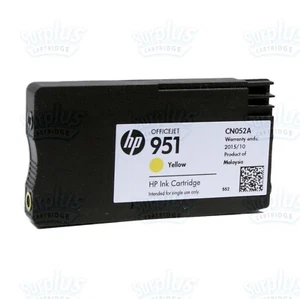 Genuine HP 951 Yellow Ink OfficeJet 251dw 276dw 8100 8630 8600 8700 - Picture 1 of 2
