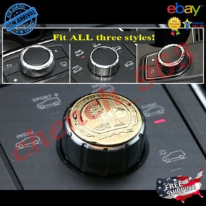 3D Mercedes AMG Emblem Tree Logo Sticker Gold Metal Multimedia Control Decal 29 - Picture 1 of 4