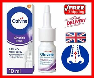 Otrivine Congestion Relief Nasal Spray Adult Measured Dose Sinusitis 10 ml FREE