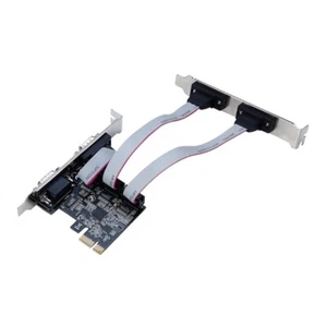 RS232 PCIExpress PCIe to 2 Serial DB9P Adapter Card DB25 Parallel AX99100 - Picture 1 of 7