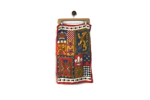 Vintage Regalia Irish Linen Tea Towel Heraldic Towel Coat of Arms by Ulster Made - Imagen 1 de 2