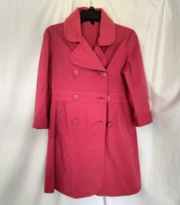 Dollhouse Outerwear Womens Pea Coat Jacket Red Wool Blend Sz M - Picture 1 of 4