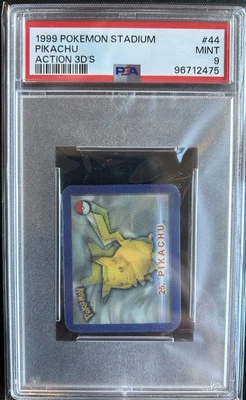 1999 Pokemon Stadium Action 3D Pikachu  Lenticular #44 - PSA 9 - Image 1 of 4