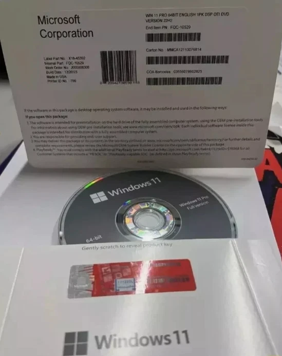 Windows 11 Pro 64bit English Full version DVD package Factory Sealed. - Image 1 of 1