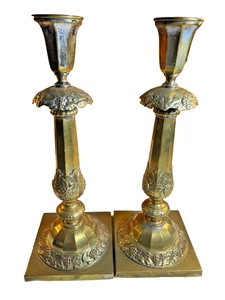 Antico candelabro Norblin 1156 sottoveste sabato candelabro giudaica polacca - Foto 1 di 21