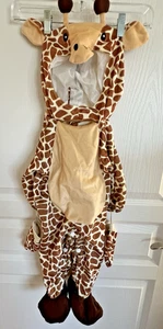 Costume Halloween Giraffa Bambino 12-24 Mesi 4 Pezzi Baby Safari Chiusura a Scatto - Foto 1 di 7