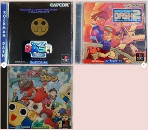 Rockman Dash 1 2 & The Misadventures of Tron Bonne Megaman Japan 3Games PS1 - Picture 1 of 7