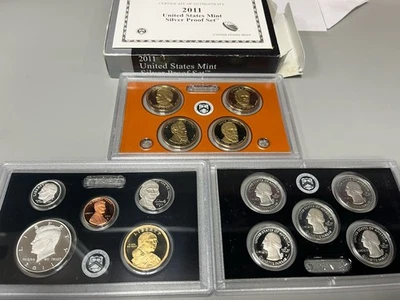 2011 SILVER Proof Set. Original as made by U.S.  14 coin set. - Image 1 of 2