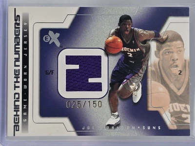 2003-04 E-X Joe Johnson #JJ-BTNGU X - Detrás de los números usado en el juego oro #/150 Foto 1 de 2