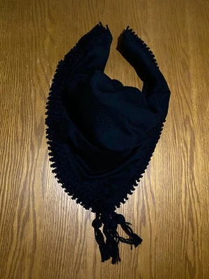 Bufanda Palestina Negra Kuffyeih, Keffyeih Puro Única Cubierta Facial Árabe Prendas para la cabeza Foto 1 de 2