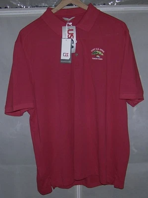 NEW CUTTER & BUCK CB DRYTEC Golf Polo Shirt 121ST U.S. OPEN TORREY PINES XL Red - Image 1 of 4
