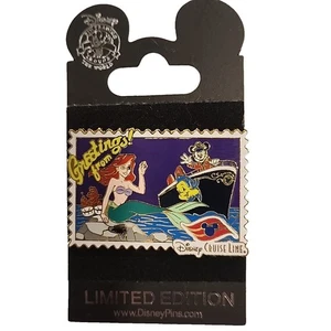 Disney Pin Ariel Little Mermaid Greetings Postcard Cruise Line DCL LE 750 56457 - Picture 1 of 4