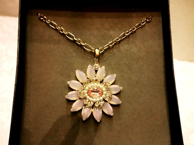 HEIDI DAUS «В моде» (розовый опал) съемный усилитель цепочка ожерелье (оригинал $99.) - Изображение 1 из 4