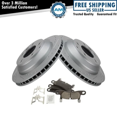 Kit de pastillas de freno traseras y rotor de rendimiento para Porsche Volkswagen Foto 1 de 4