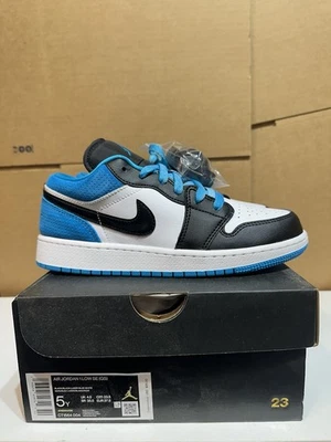 NEW Nike Air Jordan 1 Low SE Black/Laser Blue (CT1564-004) GS Size 5Y / 6.5W - Image 1 of 4