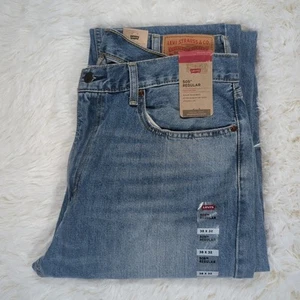 Men's Levi's 505 Regular Fit Jeans Kalsomine Blue Size 38x32 - Picture 1 of 6